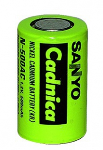 NiCd Akku Sanyo 1/2A N500AC 1,20V / 500 mAh Flachkopf, lose, Art.Nr.: 300SA172