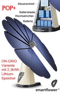 Smartflower POP+ als on-grid Variante mit 2,3kWh Lithium-Speicher  (Preis auf Anfrage)