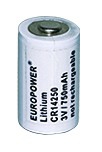 EUROPOWER Lithium Batterien CR14250,1/2 AA 3,00V / 750 mAh, lose, Art.Nr.: 800LB143