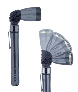 Aluminium Stablampe AL216T, titan, mit flexiblen Schwenkkopf, fr 2 Batterien Mignon (L)R6 (AA, UM3), Art.Nr.: 801AT216