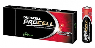 DURACELL PROCELL Alkaline AAA LR03 Micro 10er Tray 10er Tray 1,50V / 1.500mAh / PC2400