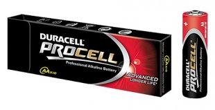 DURACELL PROCELL Alkaline AA LR6 Mignon 10er Tray 1,50V / 3.400mAh / PC1500